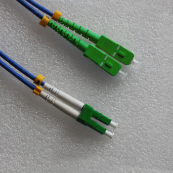 SC/APC to LC/APC Armored Patch Cord Singlemode Duplex 10M