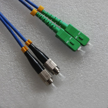 SC/APC to FC Armored Patch Cord Singlemode Duplex 2M