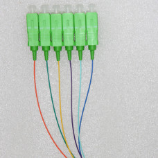 6 Fiber SC/APC Color Coded Pigtails Singlemode 0.9mm 1M 6 Fiber SC/APC Color Coded Pigtails Singlemode 0.9mm 1M