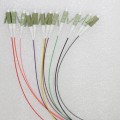 12 Fiber LC Color Coded Pigtails 62.5/125 Multimode 0.9mm 1M