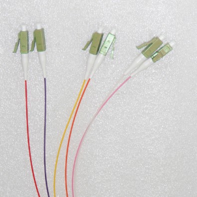 6 Fiber LC Color Coded Pigtails OM4 50/125 Multimode 0.9mm 3M