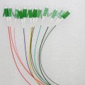 12 Fiber LC/APC Color Coded Pigtails Singlemode 0.9mm 1M