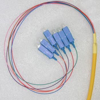 6 Fiber SC Bunch Breakout Pigtails Singlemode 0.9mm 3 Meters
