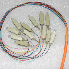 12 Fiber SC Bunch Breakout Pigtails 62.5/125 Multimode 0.9mm 3 Meters 12 Fiber SC Bunch Breakout Pigtails 62.5/125 Multimode 0.9mm 3 Meters