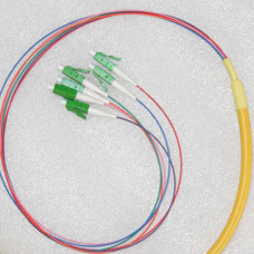 6 Fiber LC/APC Bunch Breakout Pigtails Singlemode 0.9mm 3 Meters