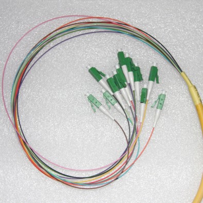 12 Fiber LC/APC Bunch Breakout Pigtails Singlemode 0.9mm 3 Meters