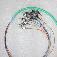 12 Fiber FC Bunch Breakout Pigtails OM4 50/125 Multimode 0.9mm 3 Meters 12 Fiber FC Bunch Breakout Pigtails OM4 50/125 Multimode 0.9mm 3 Meters