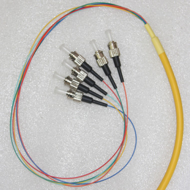 6 Fiber ST Bunch Breakout Pigtails Singlemode 0.9mm 3 Meters 6 Fiber ST Bunch Breakout Pigtails Singlemode 0.9mm 3 Meters