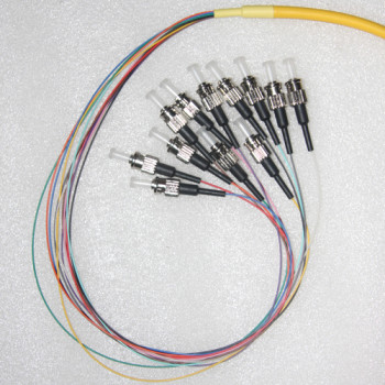 12 Fiber ST Bunch Breakout Pigtails Singlemode 0.9mm 3 Meters