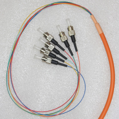 6 Fiber ST Bunch Breakout Pigtails 62.5/125 Multimode 0.9mm 3 Meters 6 Fiber ST Bunch Breakout Pigtails 62.5/125 Multimode 0.9mm 3 Meters