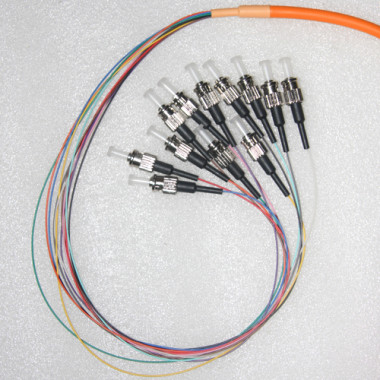 12 Fiber ST Bunch Breakout Pigtails 62.5/125 Multimode 0.9mm 3 Meters 12 Fiber ST Bunch Breakout Pigtails 62.5/125 Multimode 0.9mm 3 Meters