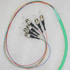 6 Fiber ST Bunch Breakout Pigtails OM3 50/125 Multimode 0.9mm 3 Meters 6 Fiber ST Bunch Breakout Pigtails OM3 50/125 Multimode 0.9mm 3 Meters