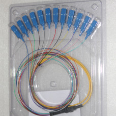 12 Fiber SC Ribbon Fanout Pigtails Singlemode 0.9mm 2 Meters 12 Fiber SC Ribbon Fanout Pigtails Singlemode 0.9mm 2 Meters