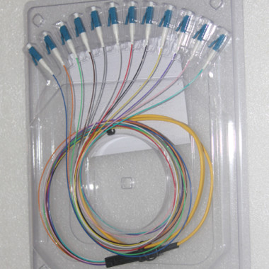 12 Fiber LC Ribbon Fanout Pigtails Singlemode 0.9mm 2 Meters 12 Fiber LC Ribbon Fanout Pigtails Singlemode 0.9mm 2 Meters