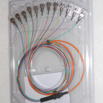12 Fiber FC Ribbon Fanout Pigtails 62.5/125 Multimode 0.9mm 2 Meters