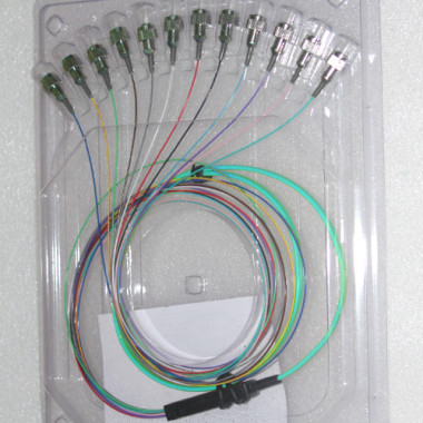12 Fiber FC Ribbon Fanout Pigtails OM3 50/125 Multimode 0.9mm 2.5 Meters 12 Fiber FC Ribbon Fanout Pigtails OM3 50/125 Multimode 0.9mm 2.5 Meters