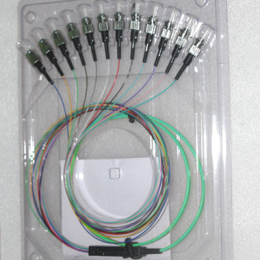 12 Fiber ST Ribbon Fanout Pigtails OM3 50/125 Multimode 0.9mm 2.5 Meters 12 Fiber ST Ribbon Fanout Pigtails OM3 50/125 Multimode 0.9mm 2.5 Meters