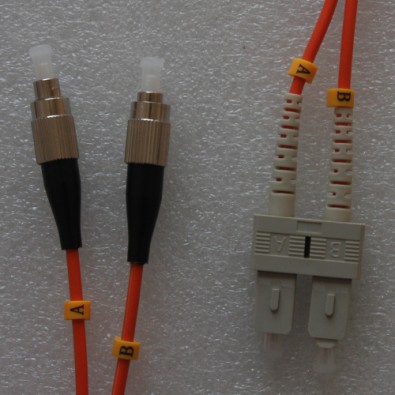 SC to FC Patch Cord 62.5/125 Multimode Duplex 2.0mm 1M